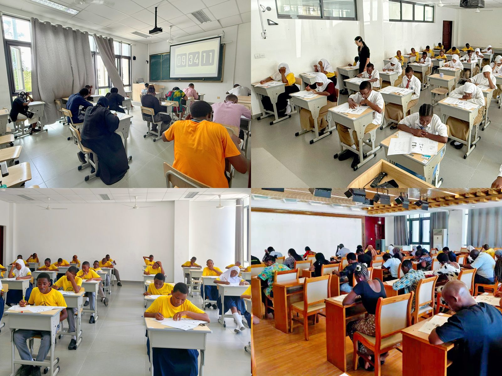 Candidates sitting the HSK Chinese proficiency test